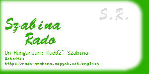 szabina rado business card